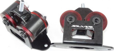 Mbajtëse motori Silver Project BMW E81 E93 E84, poliuretan, set çift, e zezë