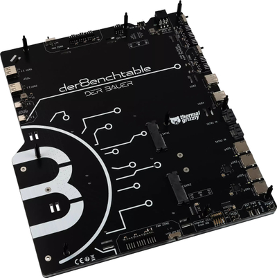 Test bench Thermal Grizzly Der8enchtable ARGB, активна PCB, ARGB осветлување, црн