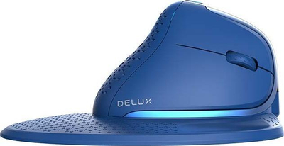 Mouse vertical Delux M618XSD, wireless, 4000 DPI, i zi