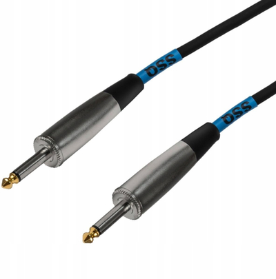 Kabllo audio SSQ SPK1.5, jack 6.3mm në jack 6.3mm, 1.5m, e zezë