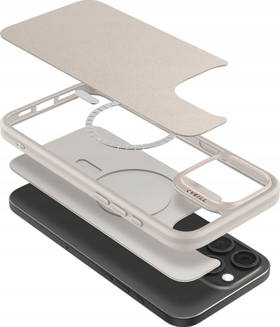 Kllëf telefoni Spigen Cyrill Kajuk MagSafe, për iPhone 16 Pro Max, krem