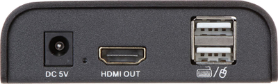 Приемник на сигнал HDMI USB Lanberg HDMI USB EX 100 RX, засилувач на сигнал, до 100m, црн