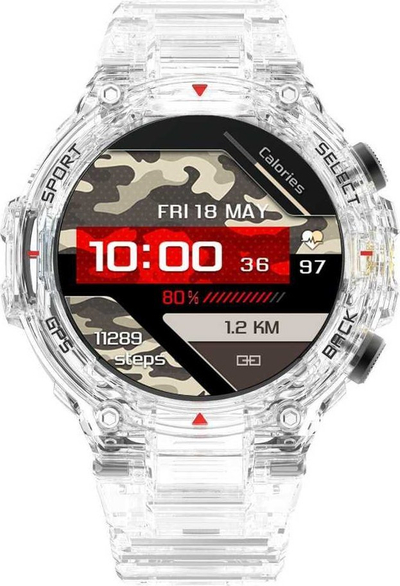 Ora inteligjente DT NO.1 DT5 Sport, ekran me ngjyra, GPS, transparente