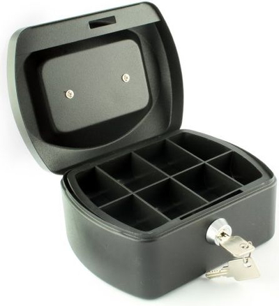 Kuti parash Q-Connect KF02601, 6\", me çelës, e zezë