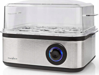 Zierëse vezësh Nedis Compact, 500W, deri 8 vezë, inox argjendi
