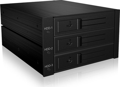 Лежиште за дискови ICY BOX IB-563SSK, 3x 3.5" HDD, монтажа во 2x 5.25", црно