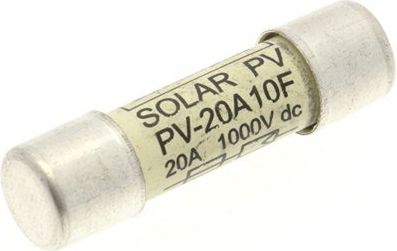Siguresë cilindrike diellore gPV PV-20A10F, 10x38mm, 20A, DC