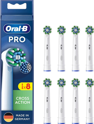 Koka zëvendësuese furçe Oral B Pro CrossAction, fijet X-shaped, të bardha