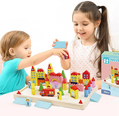 Set ndërtimi druri për fëmijë. UNIMIKS