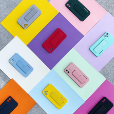 Mbrojtëse telefoni Wozinsky Kickstand Case Samsung Galaxy A32 4G, silikoni i butë, me këmbëz, blu