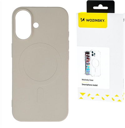 Футрола за телефон Wozinsky Liquid Silicone MagSafe, за Samsung Galaxy S24 FE, беж