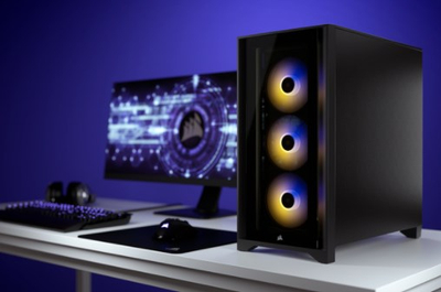 Kasë Corsair iCUE 4000X RGB Midi Tower, e zezë