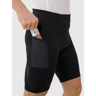 Pantallona çiklizmi për burra 4F SHORT TIGHTS FNK M030 me xhel nga brenda, me xhep anësor, të zeza