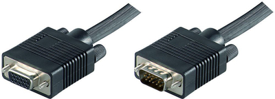 Kabllo VGA Microconnect MONGH3B, 3m, Full HD, e zezë