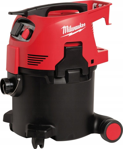 Fshesë industriale Milwaukee AS 300 ELCP, 1500W, depozitë 30L, e kuqe e zezë