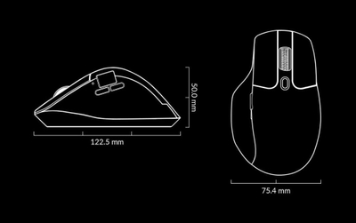 Maus gaming Keychron M6 4K, ergonomik, pa tel, i bardhë