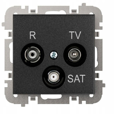 Prizë antene R TV SAT Elektro Plast Santra 4153 19, montim nën suva, IP20, e zezë