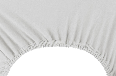 Çarçaf fitted jersey DecoKing Amber, 160x200 cm, pambuk, gri argjendtë