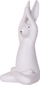 Set figura dekorative lepurushësh Beliani BREST, 3 copë, qeramikë, të bardha