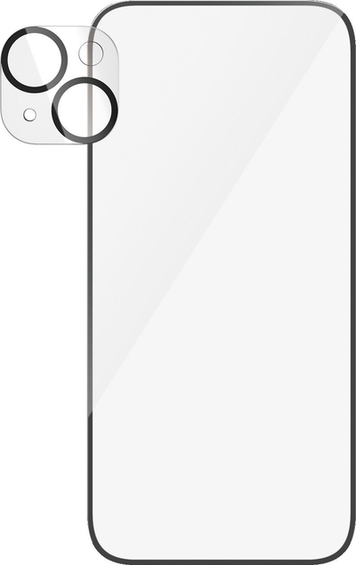 Xham mbrojtës PanzerGlass 2‑in‑1 për iPhone 15, Ultra‑Wide Fit, EasyAligner, transparent