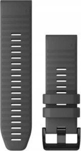 Rrip silikoni Garmin QuickFit 26, 26mm, gri slate, me kopëse të zezë