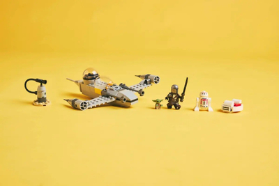 Set ndërtimi LEGO Star Wars 75410 Mando and Grogu Figures N-1 Starfighter, për fëmijë 4+, shumëngjyrësh
