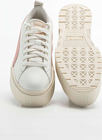 Atlete gocash Puma Mayze Thrifted W 389861-02, me platformë, të bardha me rozë