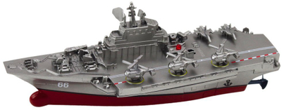 Anije lufte me pult Military Ship RC, 15cm, 2.4GHz, gri argjendi