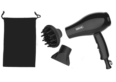Tharëse flokësh Wahl Travel Dryer 3402-0470, 1000W, dorezë palosëse, e zezë
