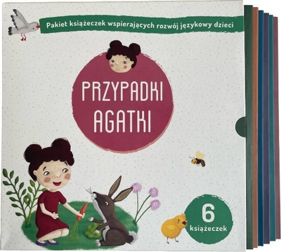 Set librash “Agatka’s Cases”, 6 libra të vegjël për kalamaj, shumëngjyrësh