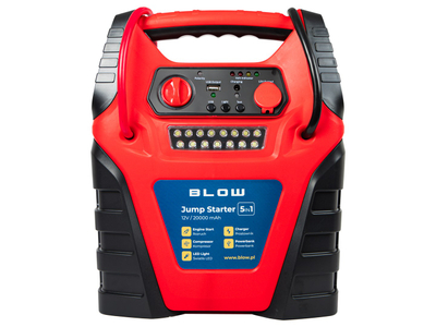 Jump starter me kompresor, powerbank 20000mAh, 12V, USB, me LED