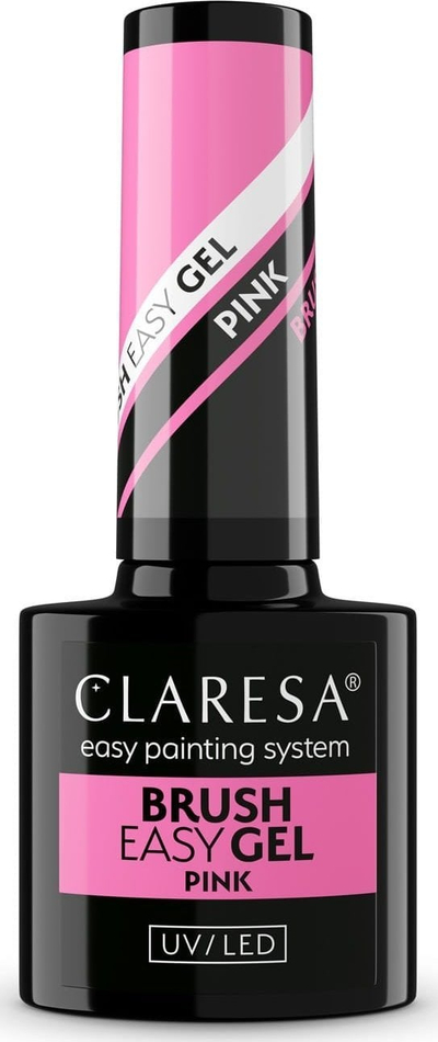 Xhel ndërtues për thonj Claresa Brush Easy Gel Pink, 5 ml, rozë