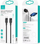 Kabllo USB Usams Lithe Series US-SJ566, USB C në Lightning, 1.2 m, PD 20W, e zezë