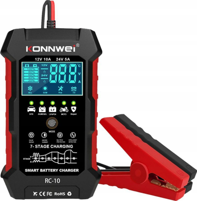 Karikues baterie Konnwei RC-10, 12V 24V, 10A, i zi
