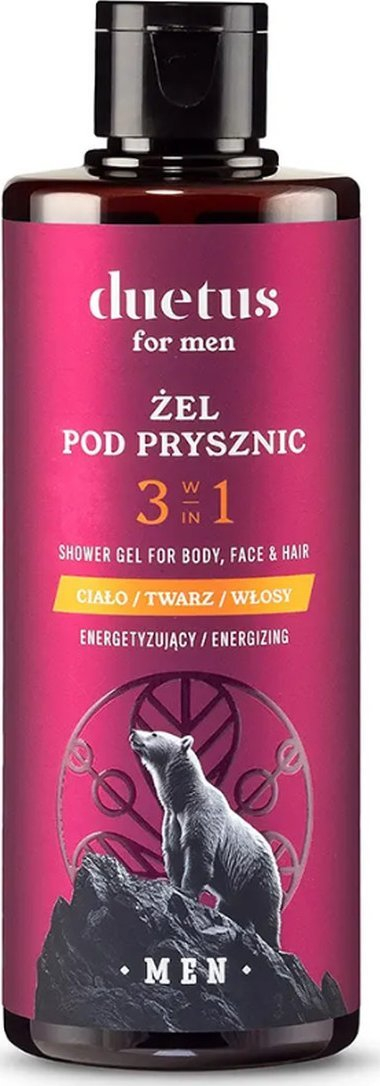 Xhel dushi Duetus For Men 3n1, 300ml, për energji