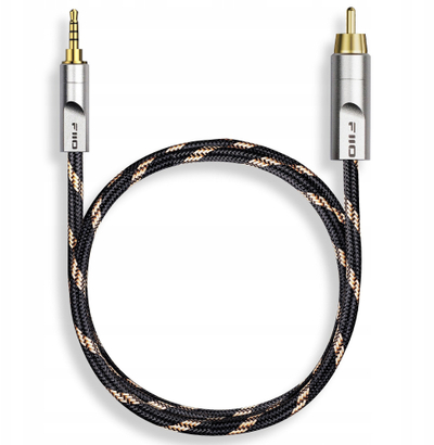 Kabllo audio FiiO LL-RCA1S, 20 cm, 3.5 mm në RCA koaksial, e zezë