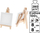 Set kanavace me kavalet Painting Canvas Panel Plus Easel, 8x8 cm, pambuk 280 g