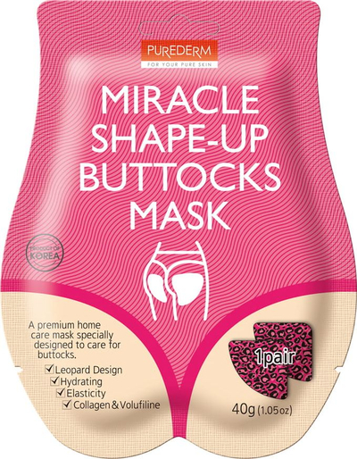 Maskë modeluese për prapanicë Purederm Korean Buttocks Modeling Mask, me acid hialuronik, leopard