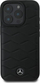Mbrojtëse telefoni Mercedes-Benz Waves për iPhone 16 Pro, lëkurë, 6.3\", e zezë