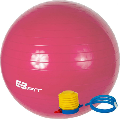 Top për ushtrime Energetic Body, 75cm, me pompë për fryerje, rozë