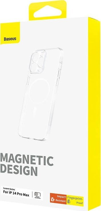 Kapak magnetik telefoni Baseus OS-Lucent, për iPhone 14 Pro Max, transparent, lejla