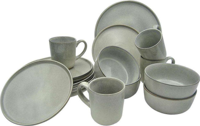 Сет садови за маса EH Excellent Houseware, 16 делови, за 4 лица, сив