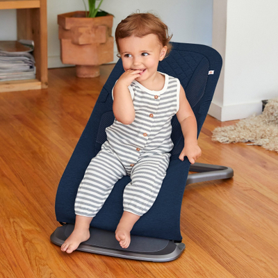 Shezlong bebe Ergobaby Evolve 3 në 1, ergonomik, i palosshëm, blu e errët