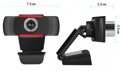 Webcam Duxo USB, 1080P Full HD, me mikrofon, ngjyrë e zezë