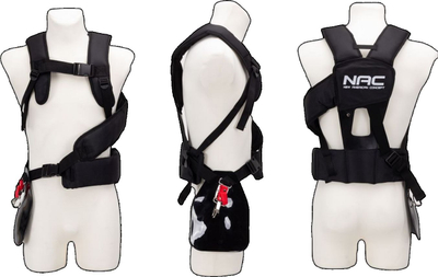 Rrip profesionist për kositëse me benzinë NAC Double Harness, dopio, i rregullueshëm, ngjyrë e zezë