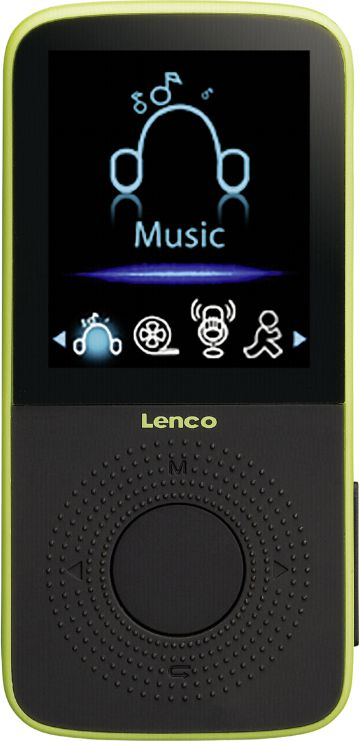 MP3 player Lenco PODO-153LM, 4GB, me pedometër, jeshile me të zezë