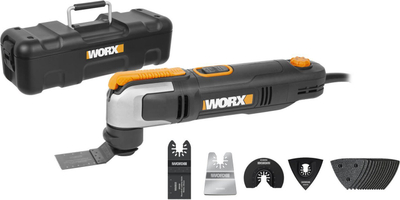 Mjet multifunksional Worx WX686, 230W, me valixhe, portokalli