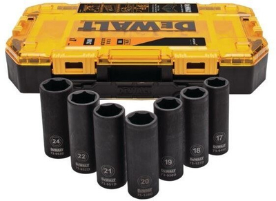 Set kokash goditëse Dewalt x McLaren DT70905, 17-24 mm, 1/2", 7 copë