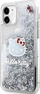 Mbulesë telefoni Hello Kitty për iPhone 11, efekt liquid glitter, transparente shumëngjyrëshe