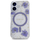 Футрола за телефон Guess Resin Flowers Glitter MagSafe, за iPhone 16 6.1", виолетова